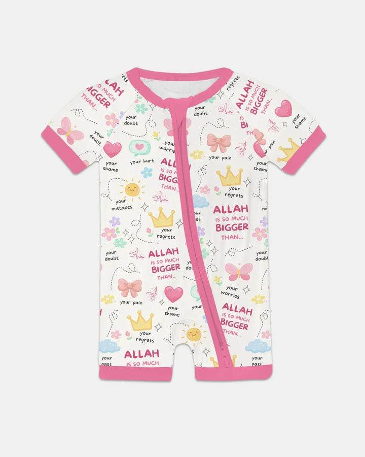 "Allah Is So Much Bigger Than..." Family Matching Bamboo Shorty Zippy