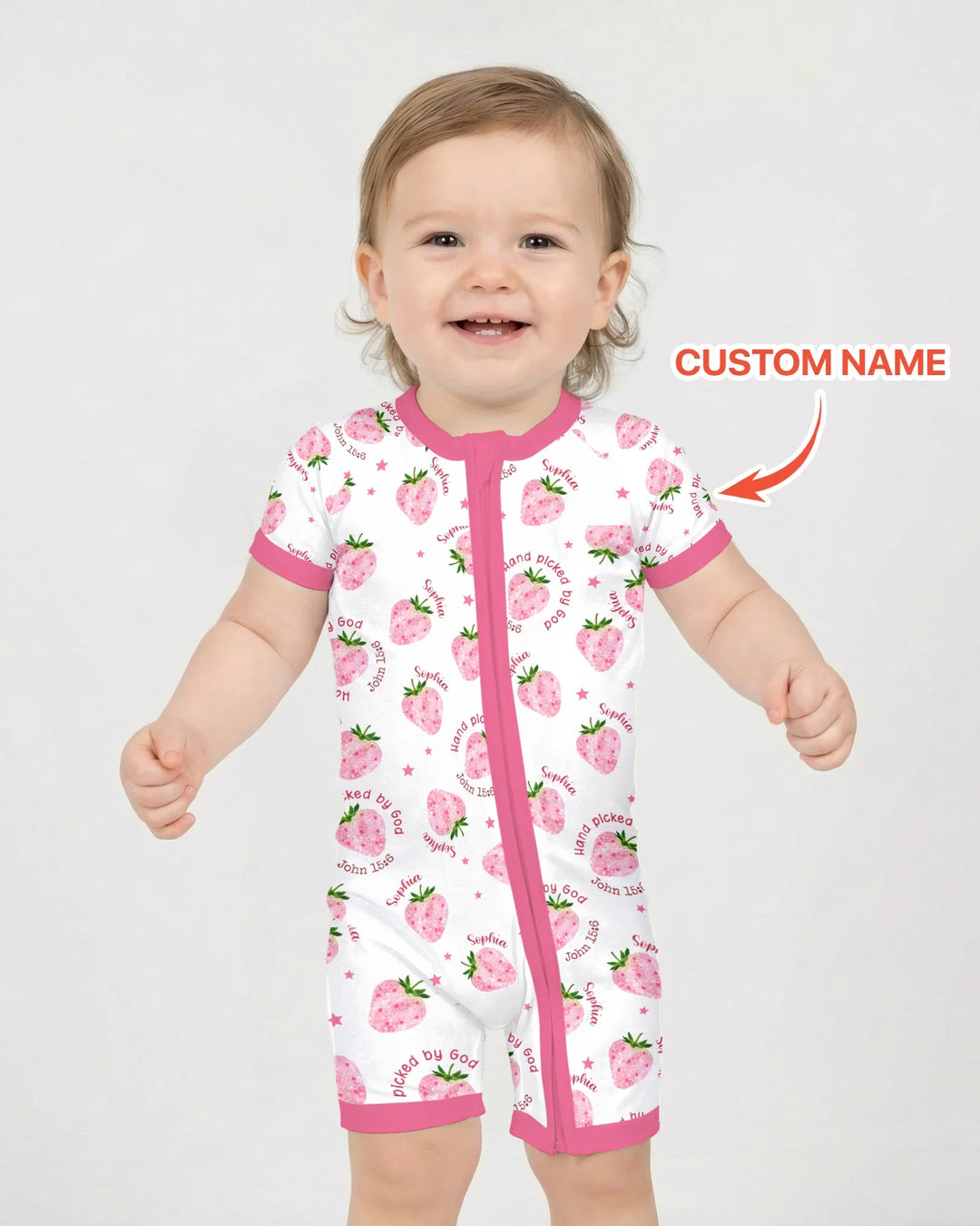Hand Picked By God Custom Name Bamboo Shorty Zippy