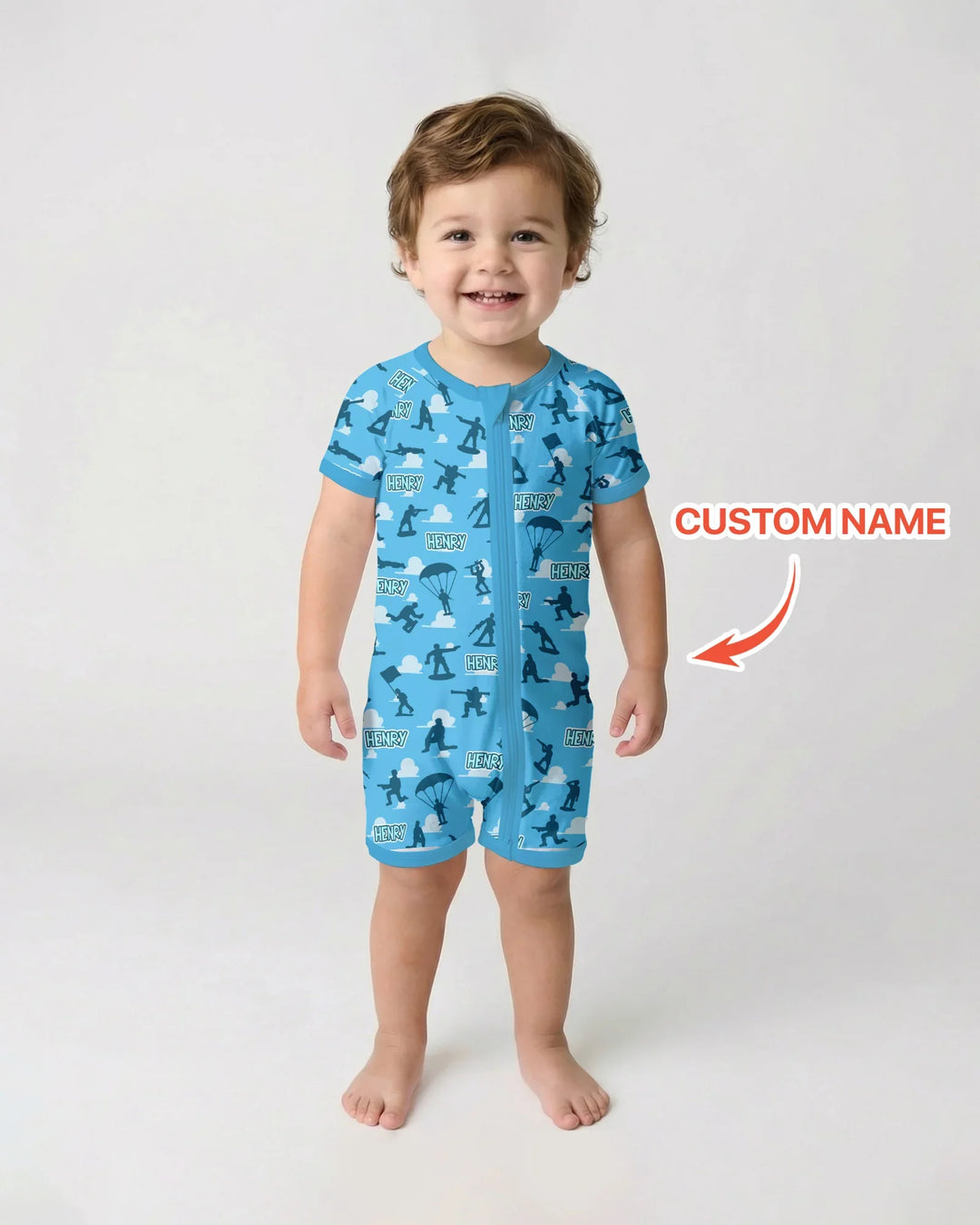 Army Men Memorial Day Bamboo Shorty Zippy