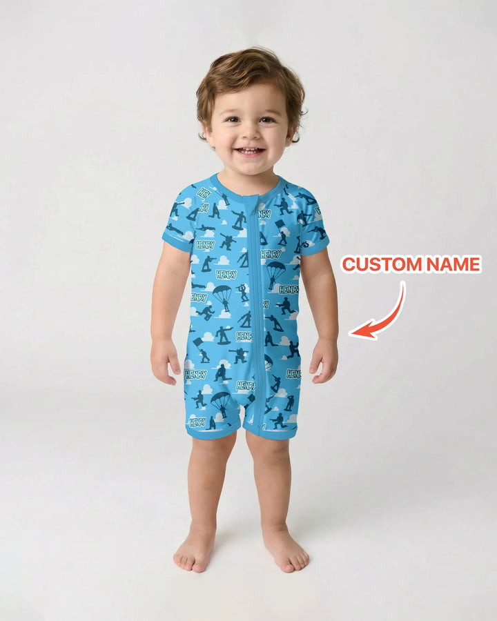 Army Men Memorial Day Bamboo Shorty Zippy