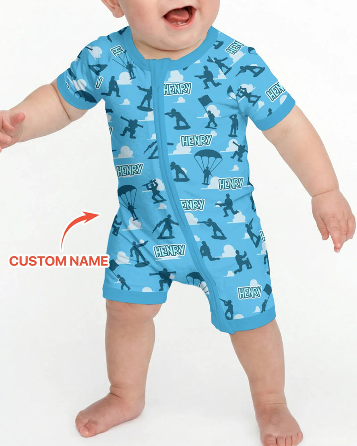Army Men Memorial Day Bamboo Shorty Zippy
