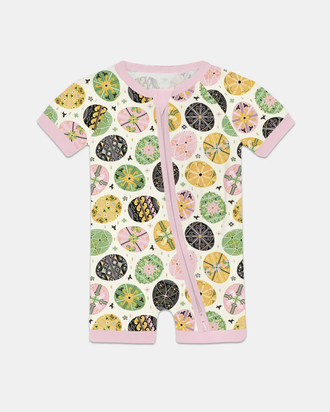 Pysanky Eggs Family Matching Bamboo Shorty Zippy