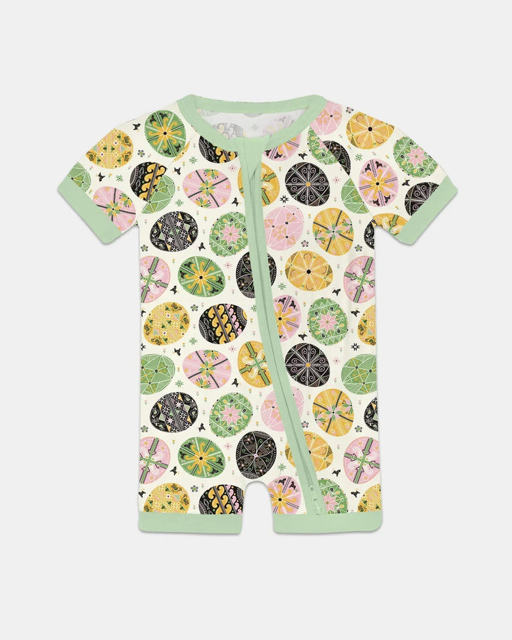 Pysanky Eggs Family Matching Bamboo Shorty Zippy