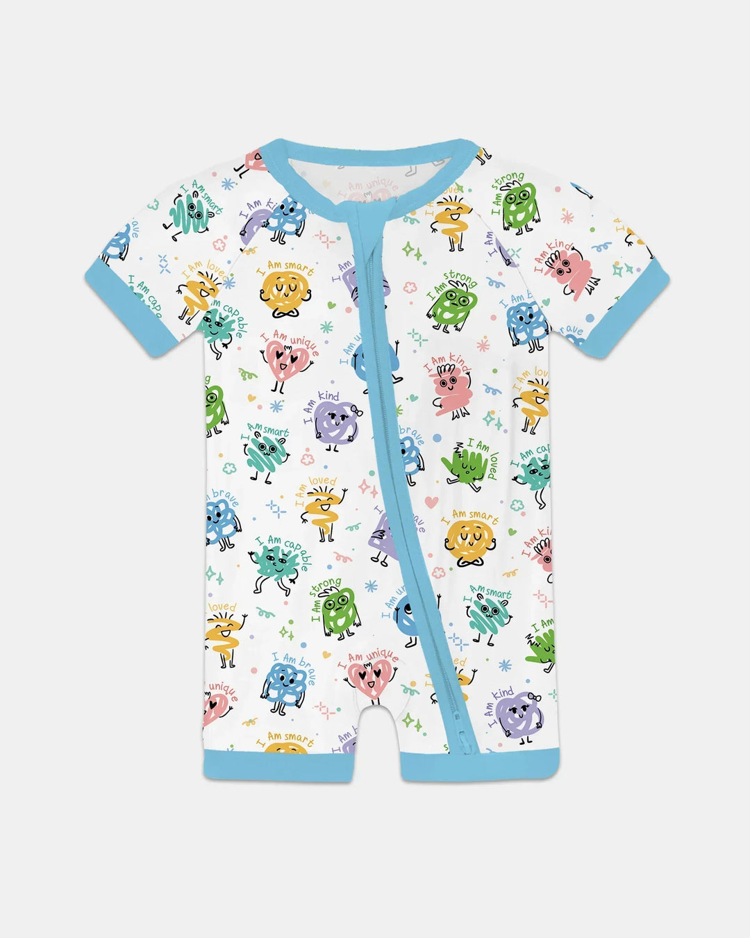 Positive Affirmations Bamboo Shorty Zippy