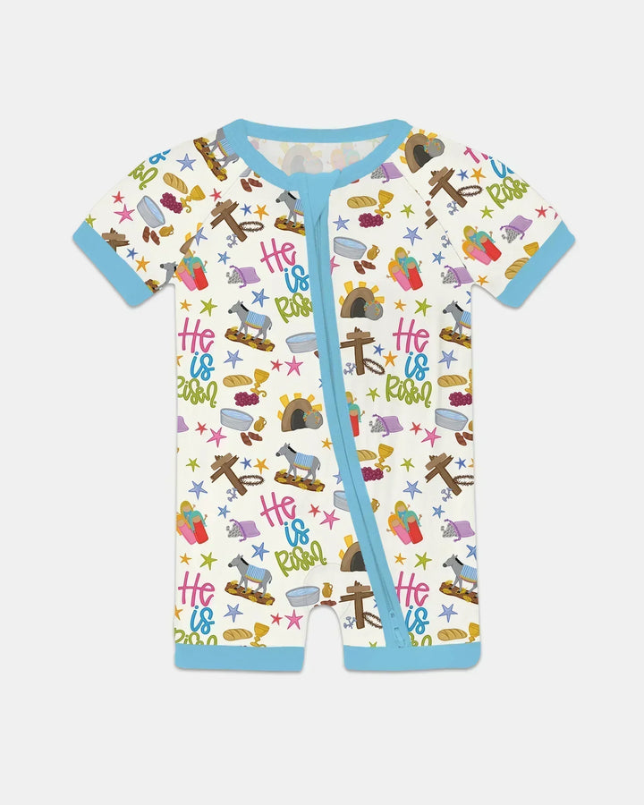 Bible Story Easter Family Matching Bamboo Shorty Zippy
