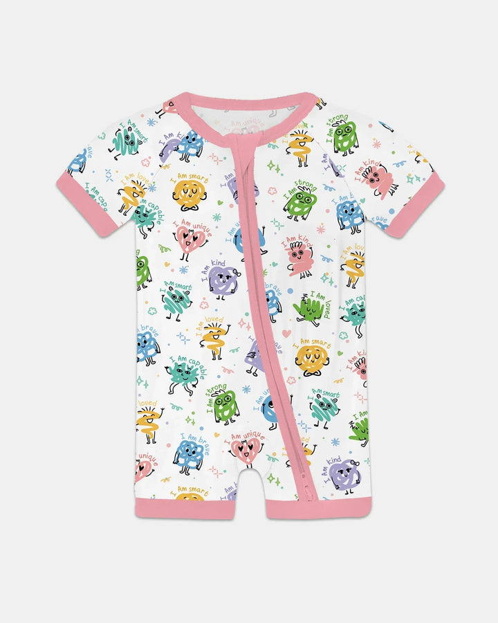 Positive Affirmations Bamboo Shorty Zippy