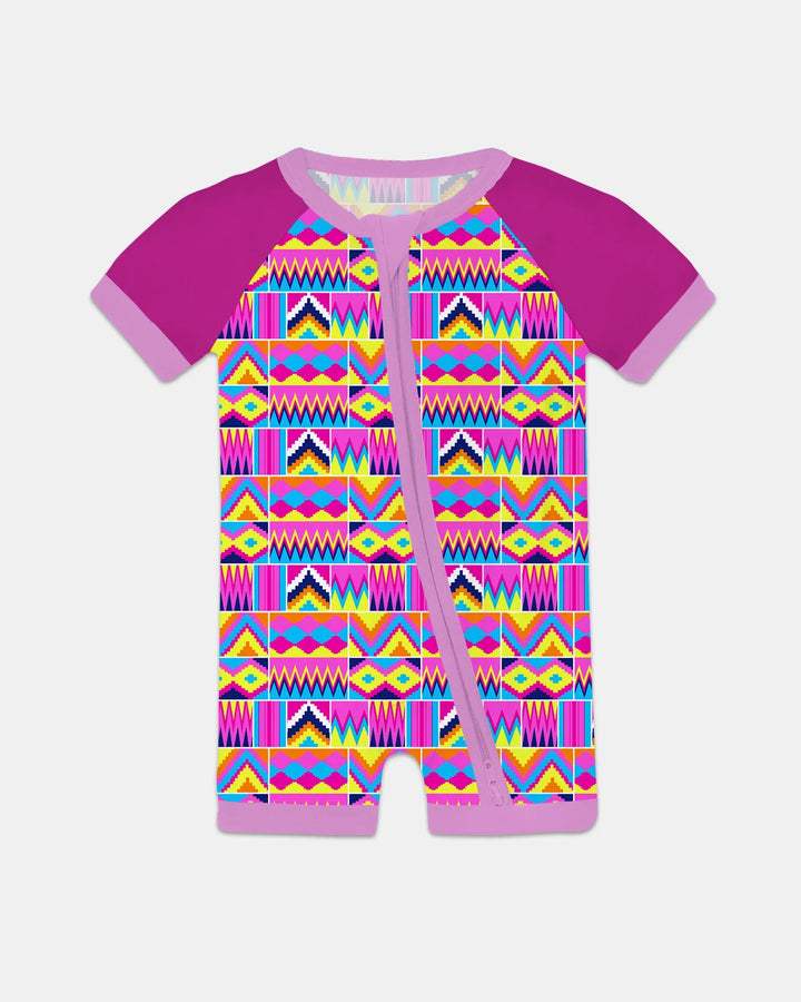 Kente Vibes Family Matching Bamboo Shorty Zippy