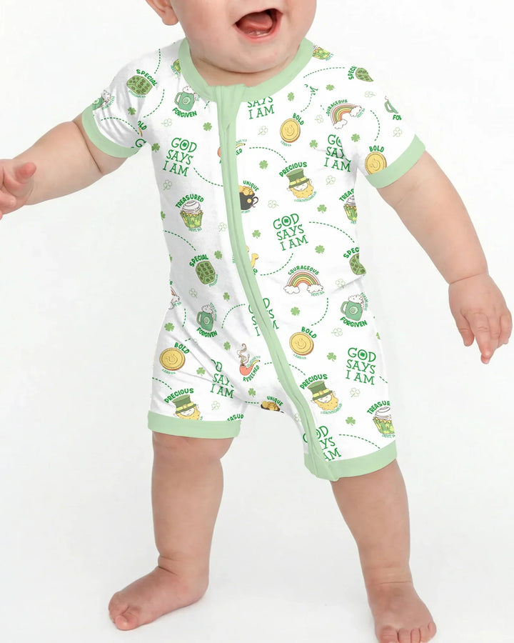 St Patrick's Day God Says I Am Bamboo Shorty Zippy