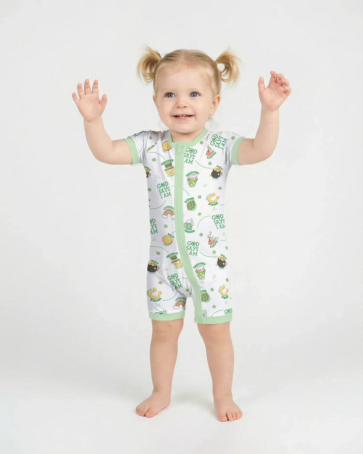 St Patrick's Day God Says I Am Bamboo Shorty Zippy
