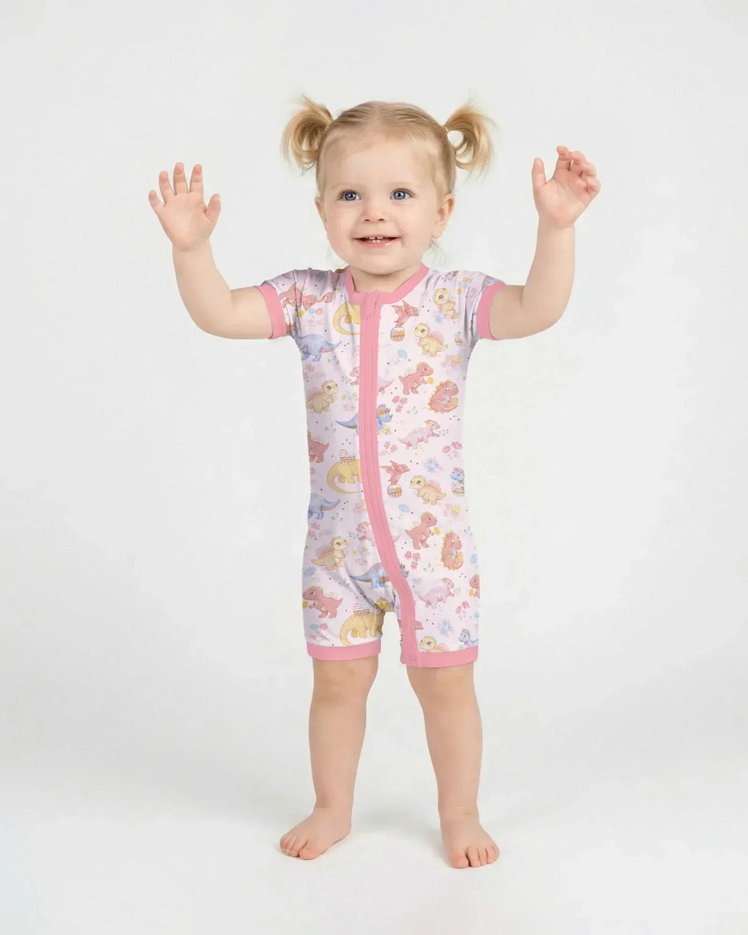 Dino Easter Bamboo Shorty Zippy