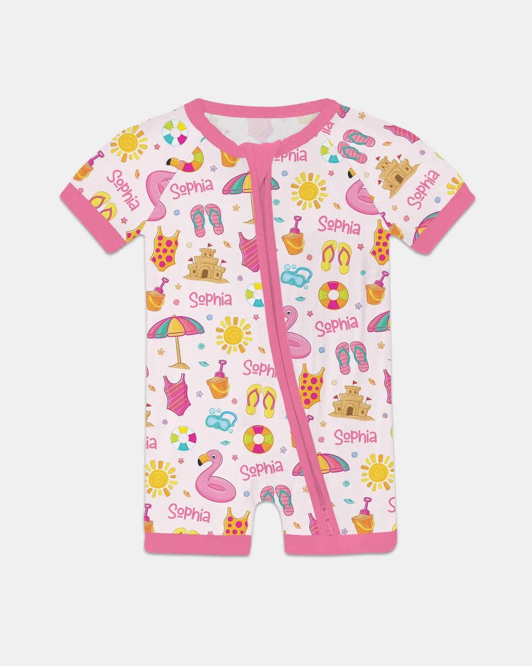 Custom Name Summer is Fun Bamboo Shorty Zippy