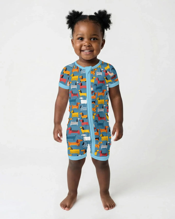 Whimsical Dachshund  Bamboo Shorty Zippy