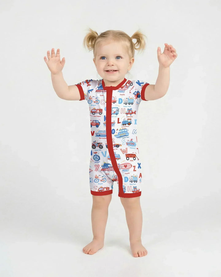 Patriotic Construction Bamboo Shorty Zippy