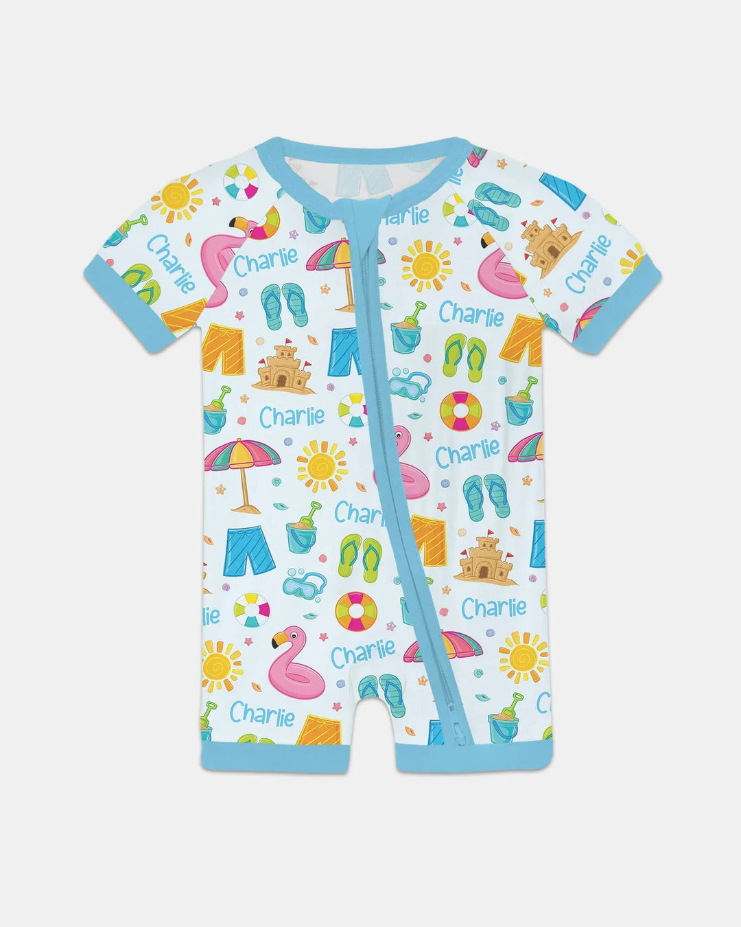 Custom Name Summer is Fun Bamboo Shorty Zippy