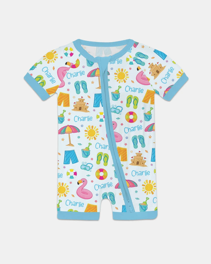 Custom Name Summer is Fun Bamboo Shorty Zippy