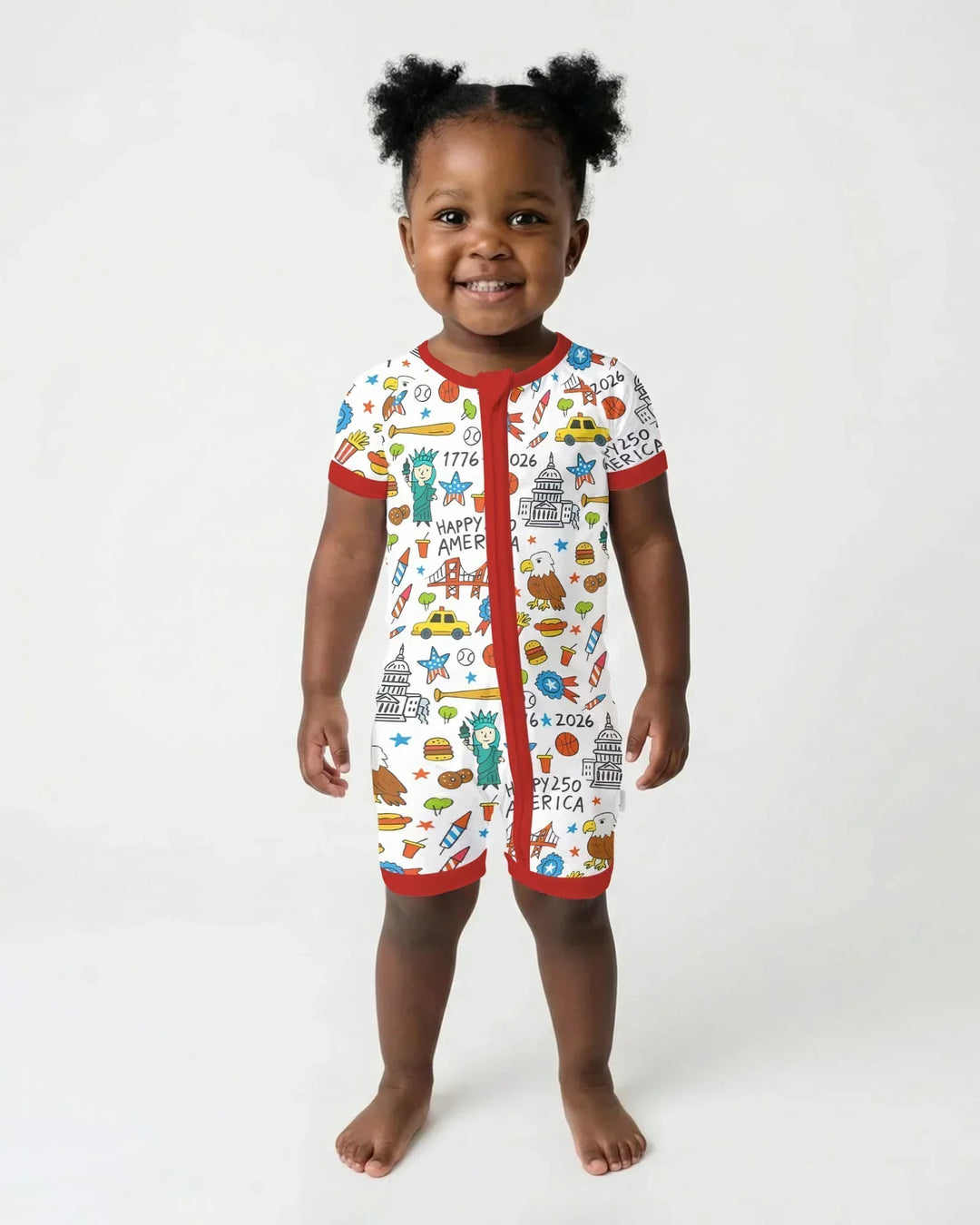 Happy 250 America 7626 Bamboo Shorty Zippy