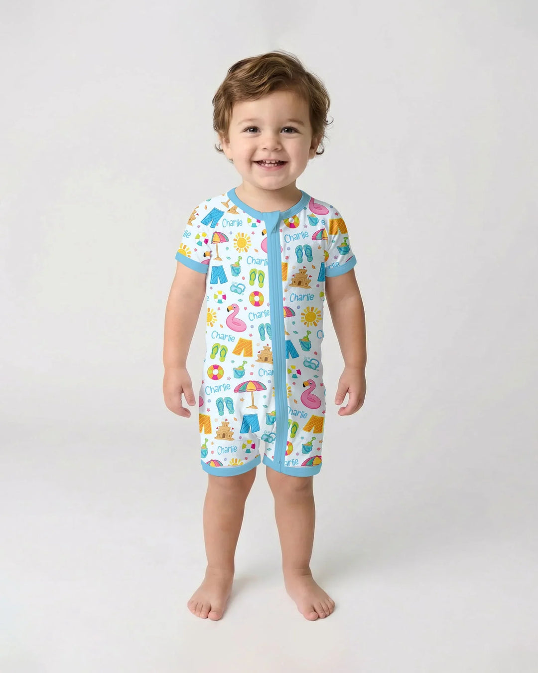 Custom Name Summer is Fun Bamboo Shorty Zippy