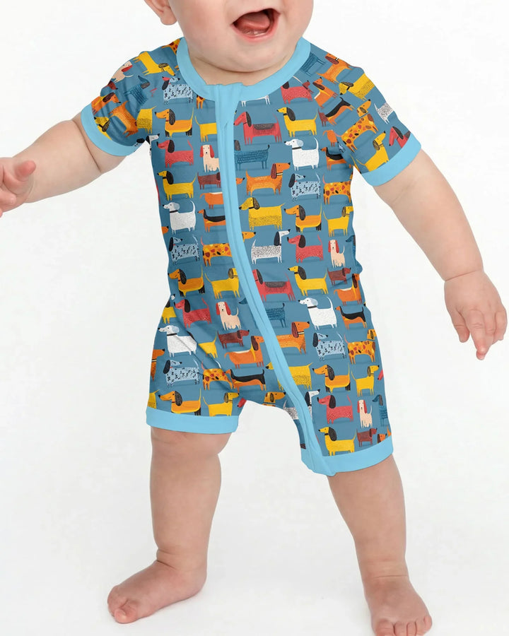 Whimsical Dachshund  Bamboo Shorty Zippy