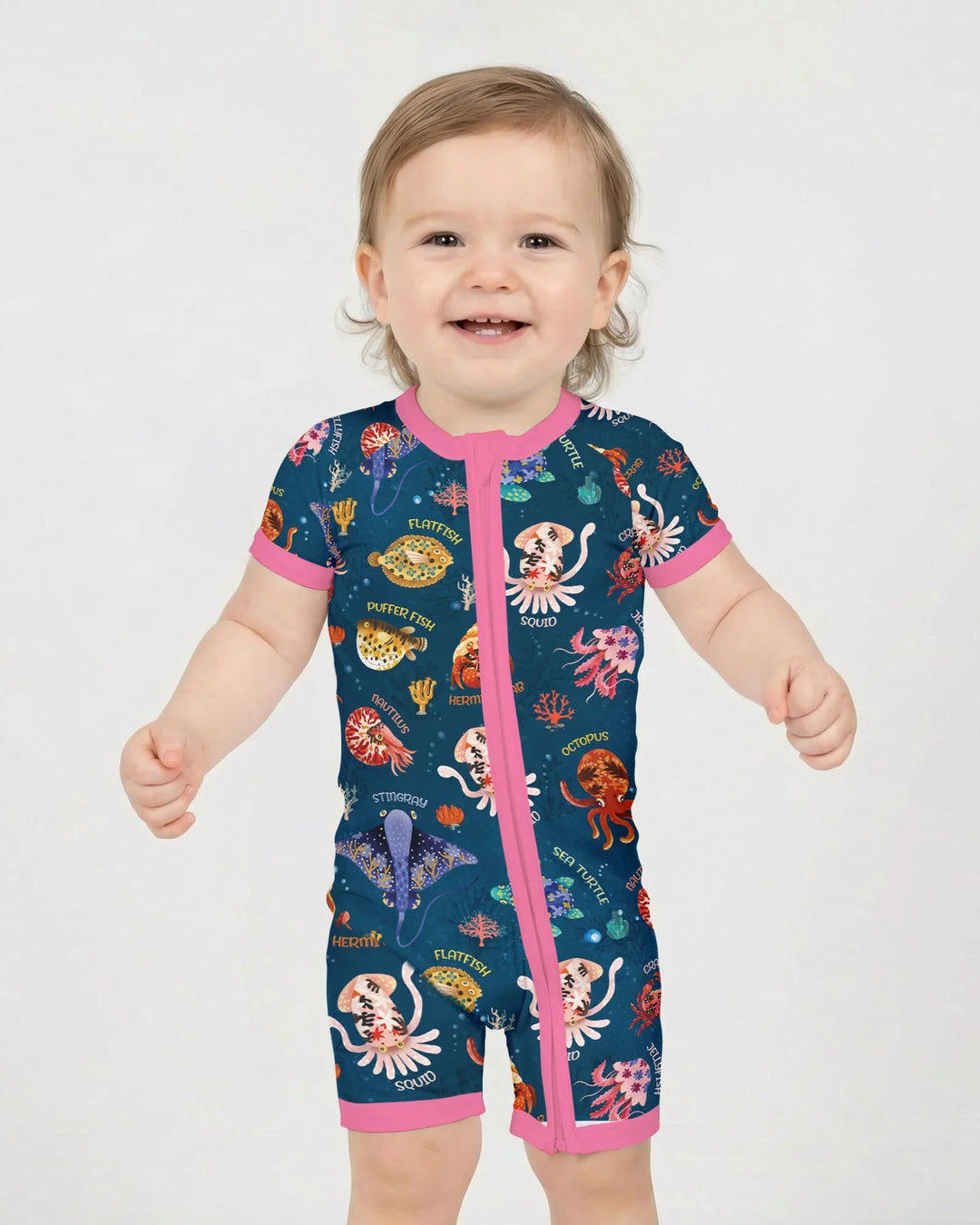 Deep Blue Wonders Bamboo Shorty Zippy