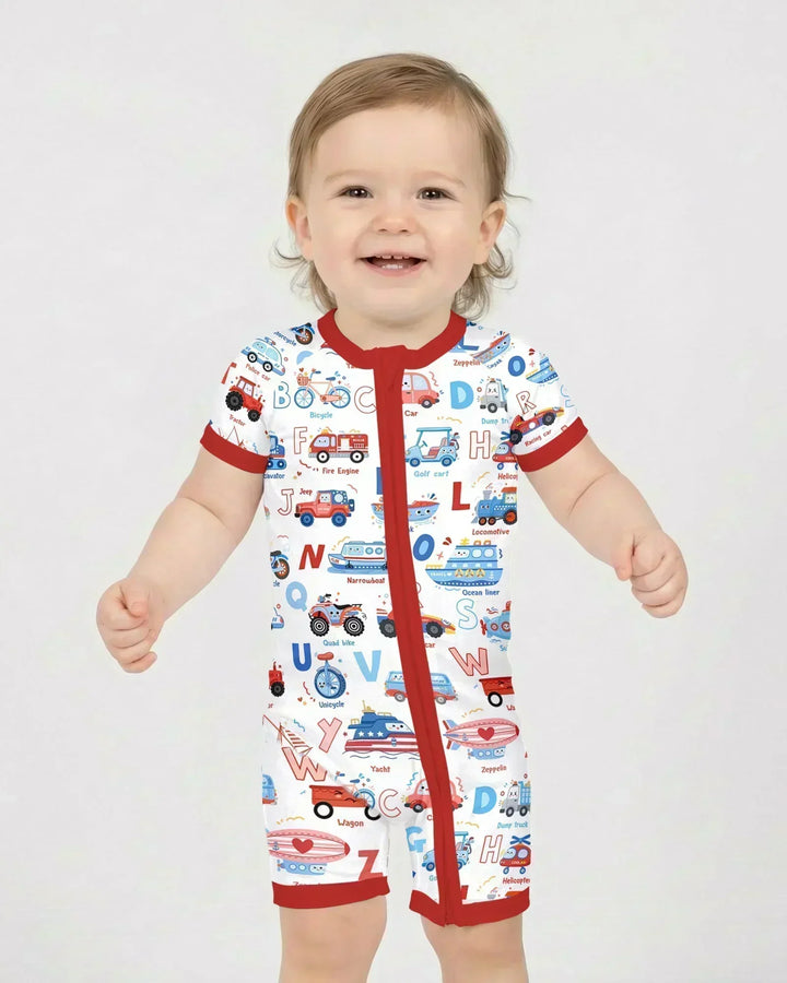 Patriotic Construction Bamboo Shorty Zippy