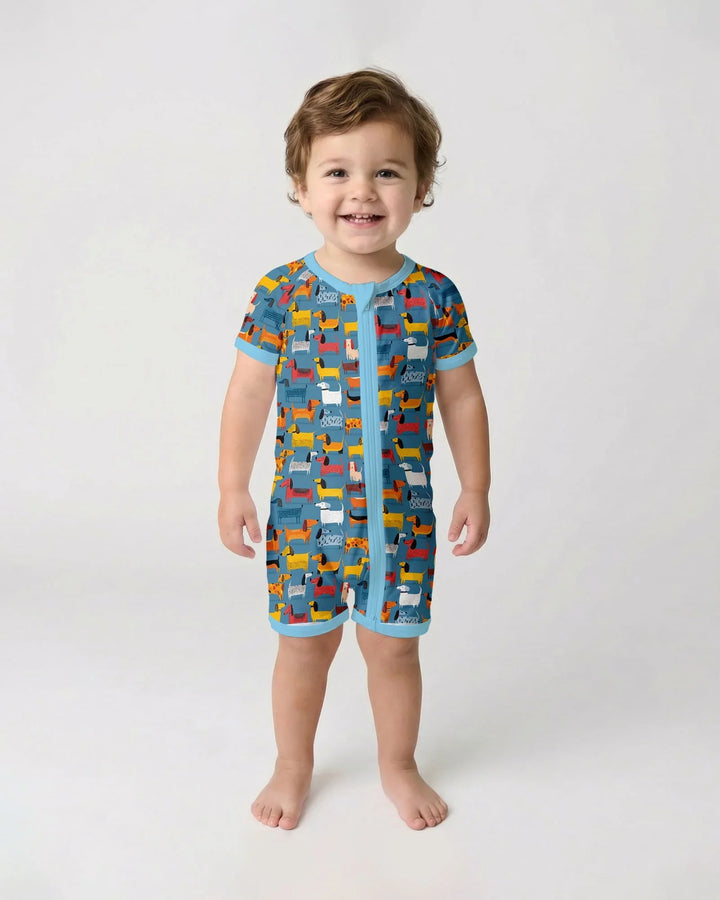 Whimsical Dachshund  Bamboo Shorty Zippy