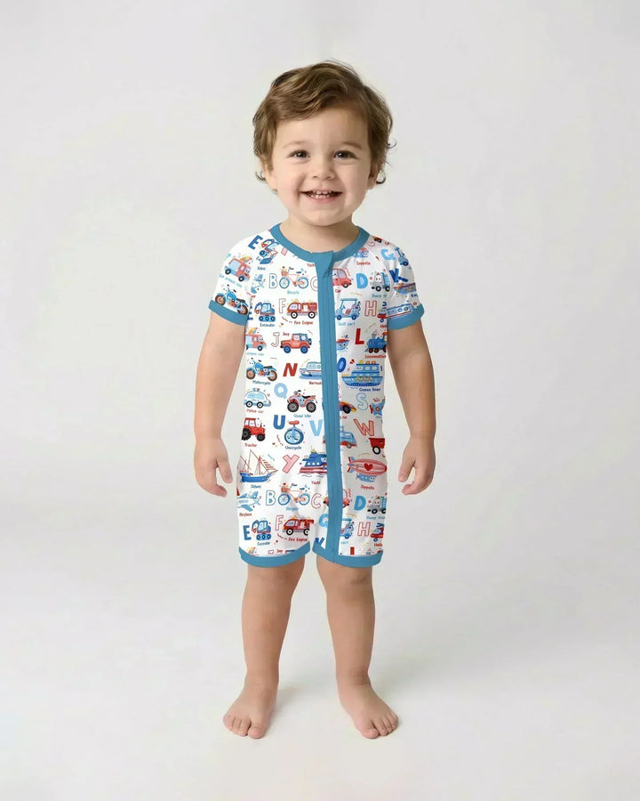 Patriotic Construction Bamboo Shorty Zippy