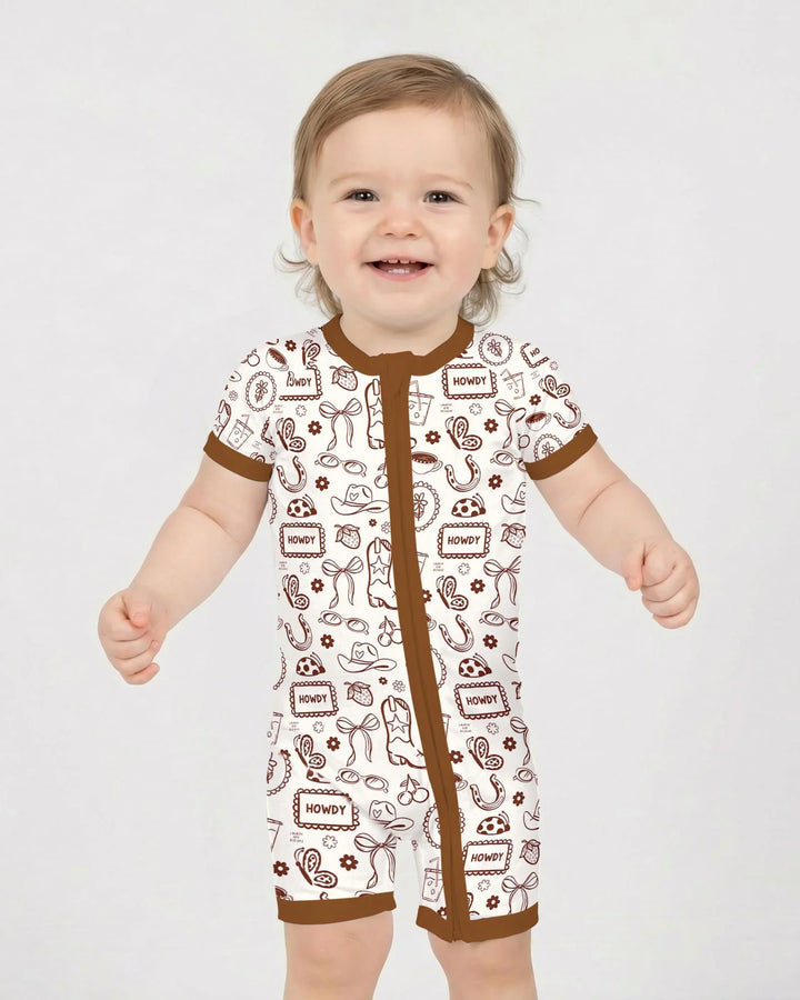 Doodle Wild West Cowgirl Bamboo Shorty Zippy