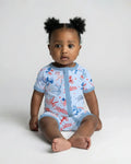 Girly Patriotic Bamboo Shorty Zippy