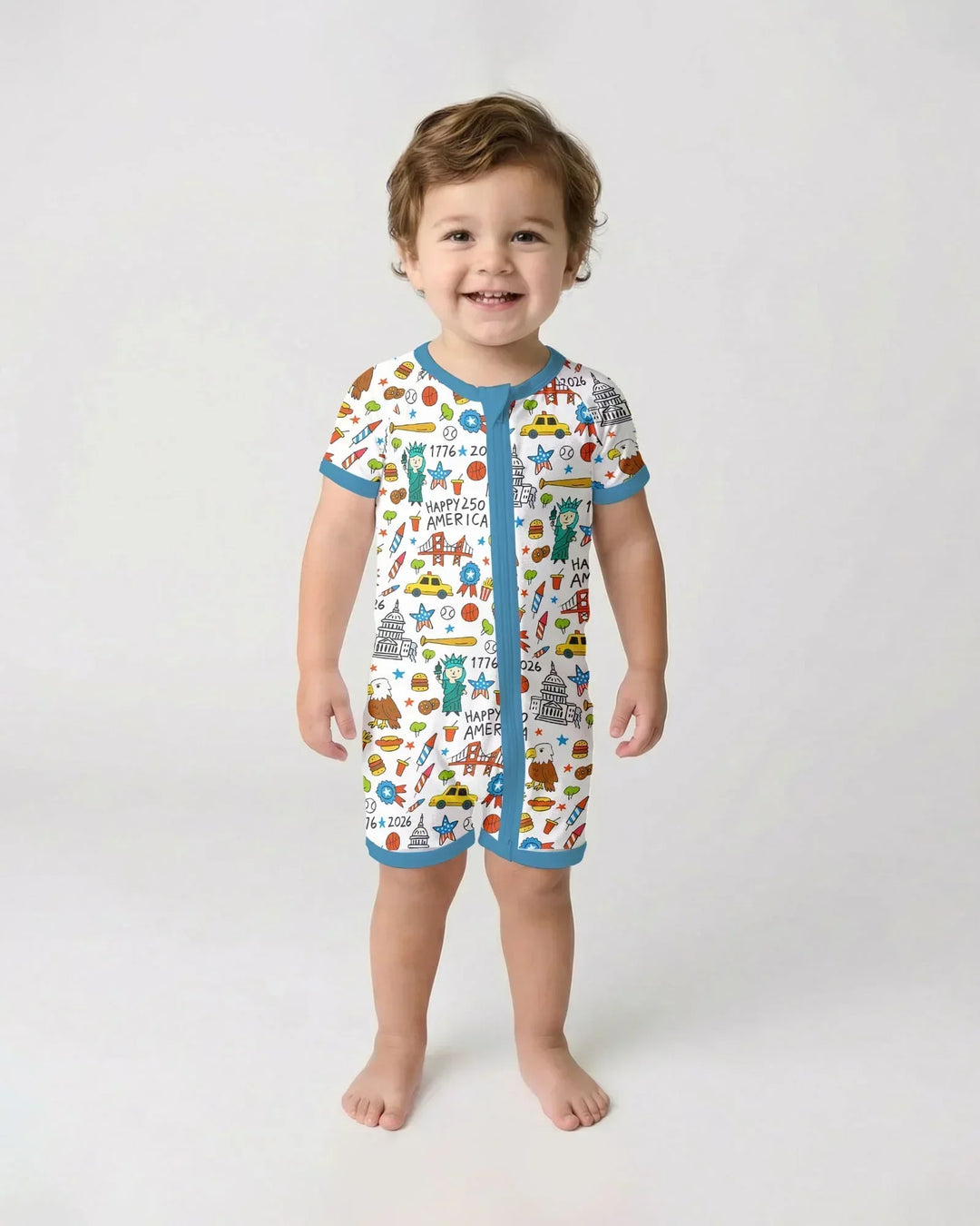 Happy 250 America 7626 Bamboo Shorty Zippy