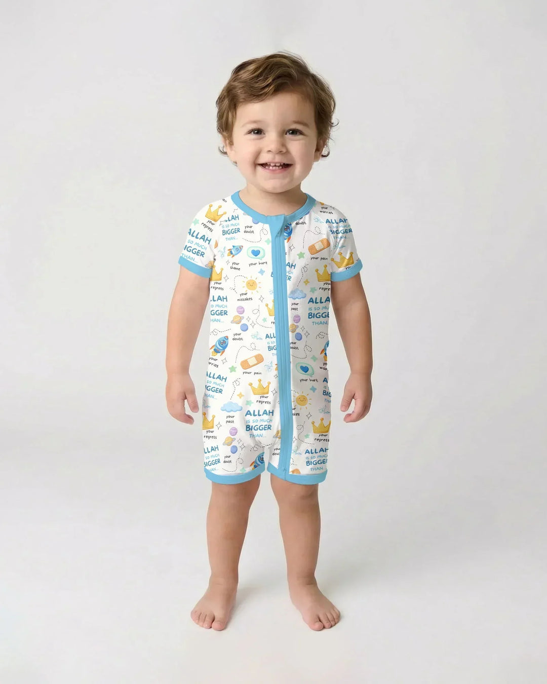 "Allah Is So Much Bigger Than..." Family Matching Bamboo Shorty Zippy