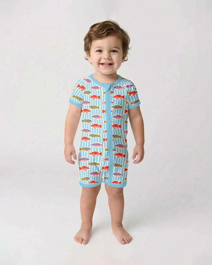Preppy Fish Crew Bamboo Shorty Zippy