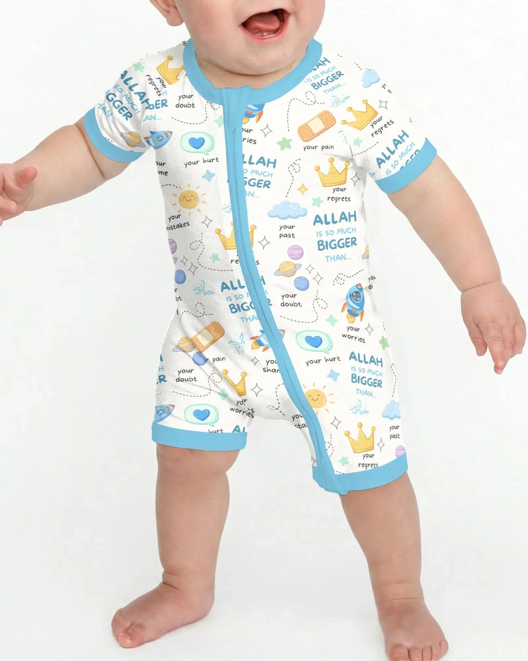"Allah Is So Much Bigger Than..." Family Matching Bamboo Shorty Zippy