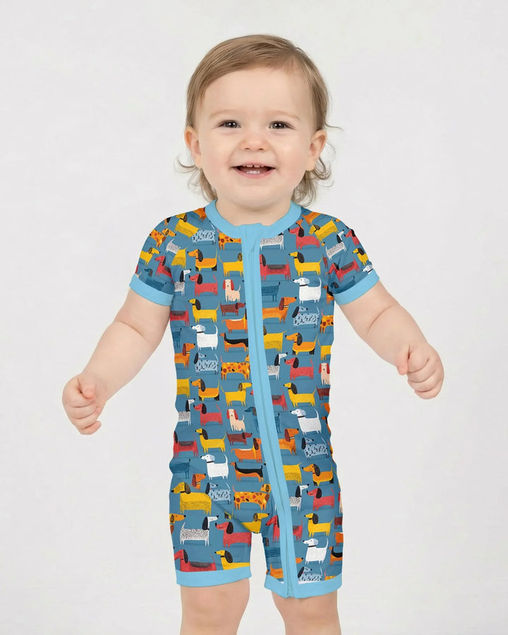 Whimsical Dachshund  Bamboo Shorty Zippy