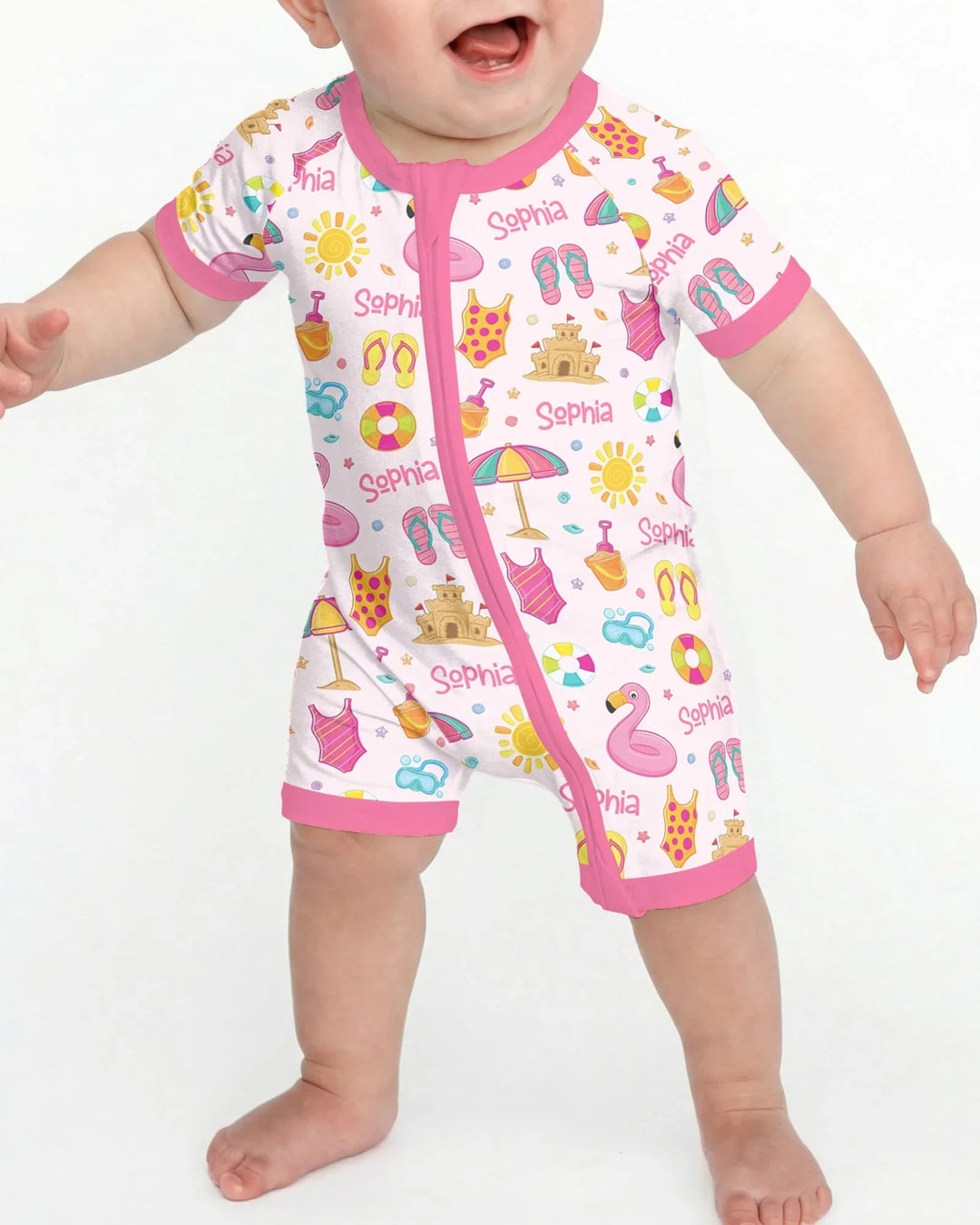 Custom Name Summer is Fun Bamboo Shorty Zippy