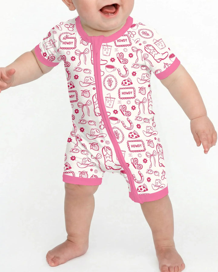 Doodle Wild West Cowgirl Bamboo Shorty Zippy