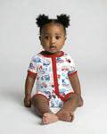 Patriotic Construction Bamboo Shorty Zippy