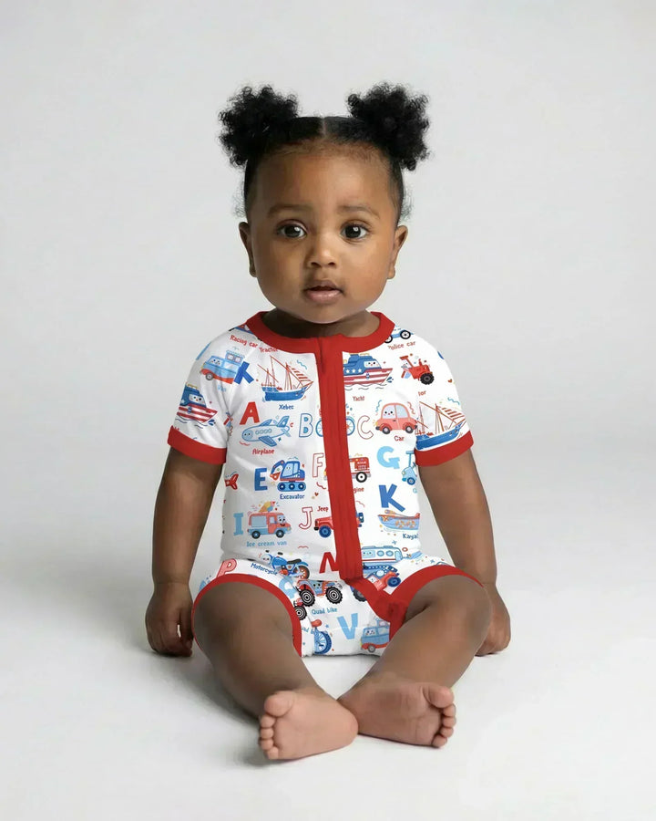 Patriotic Construction Bamboo Shorty Zippy