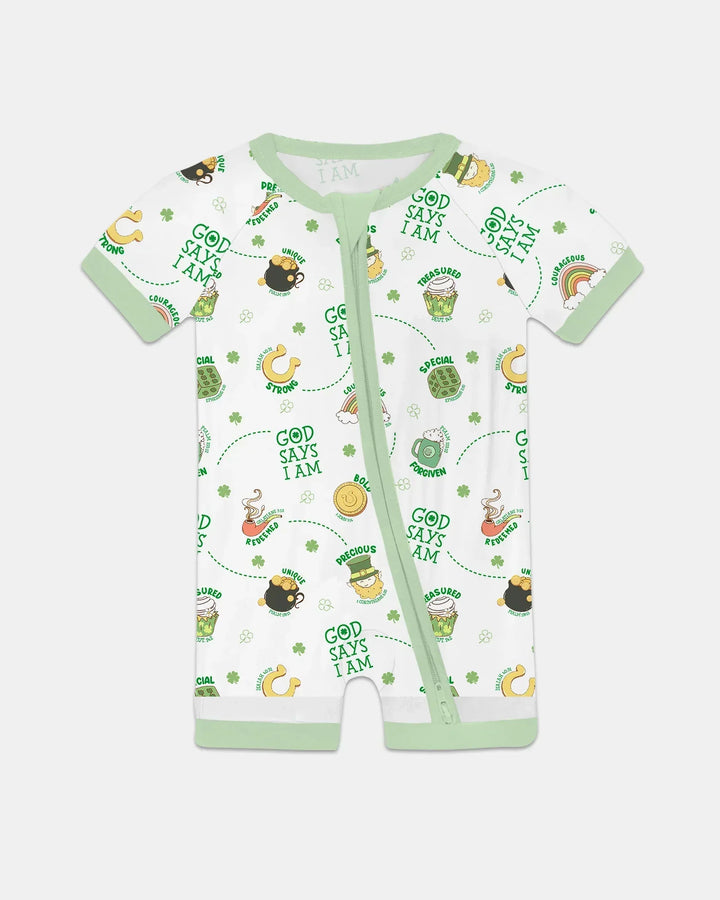 St Patrick's Day God Says I Am Bamboo Shorty Zippy