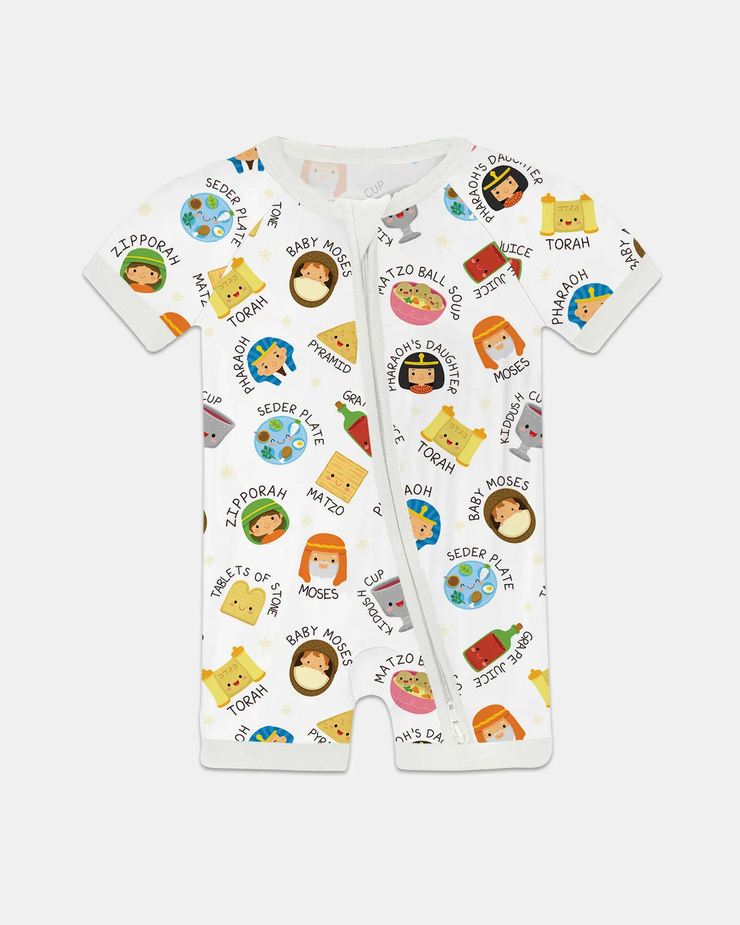 Cute Passover Characters Bamboo Shorty Zippy