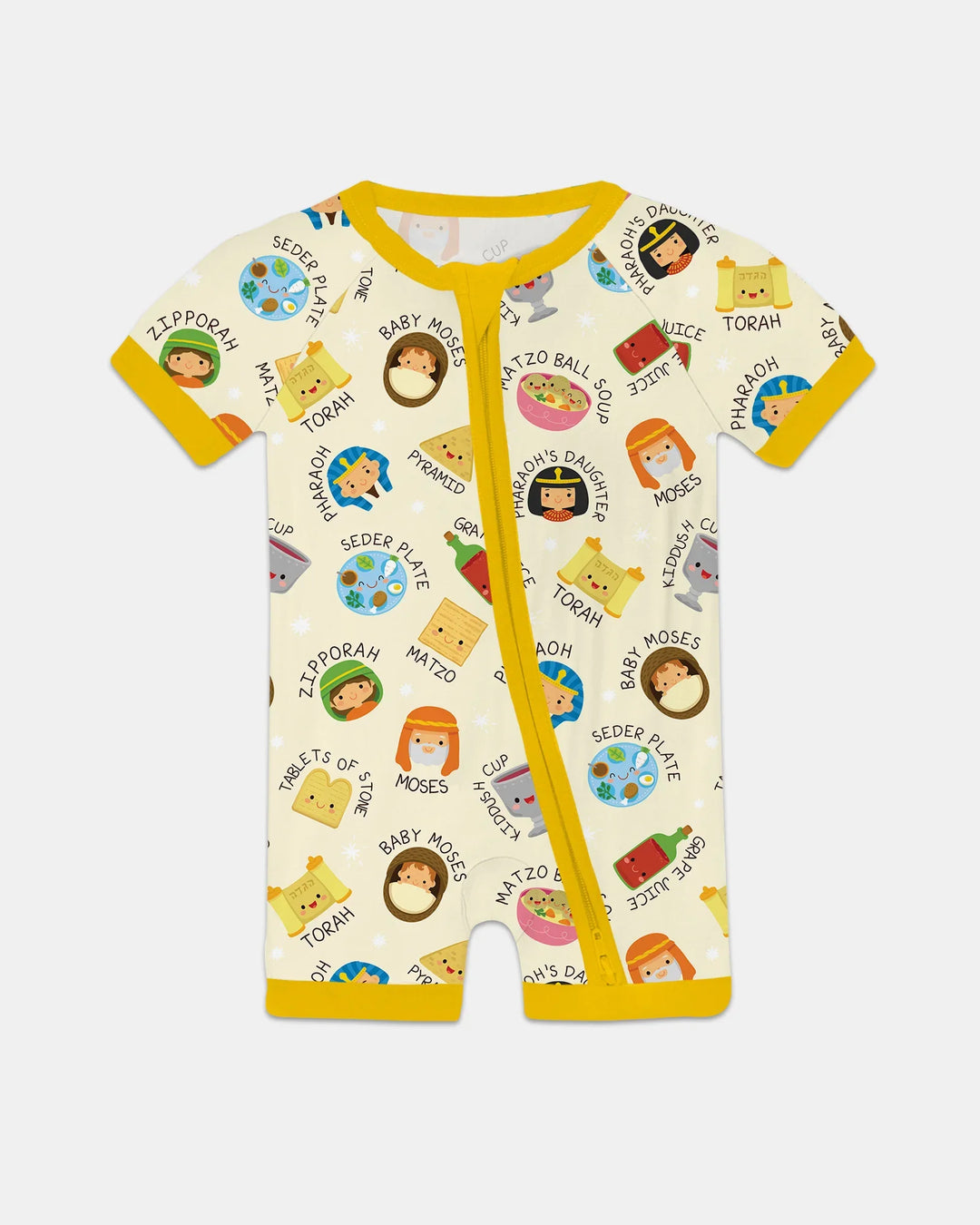 Cute Passover Characters Bamboo Shorty Zippy