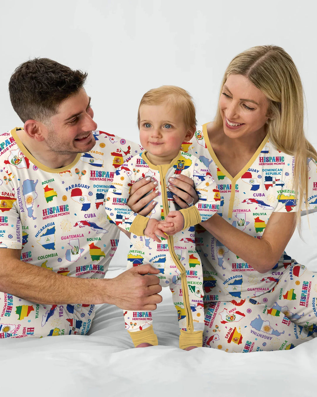 Hispanic Heritage Month Country Flags Bamboo Shorty Zippy