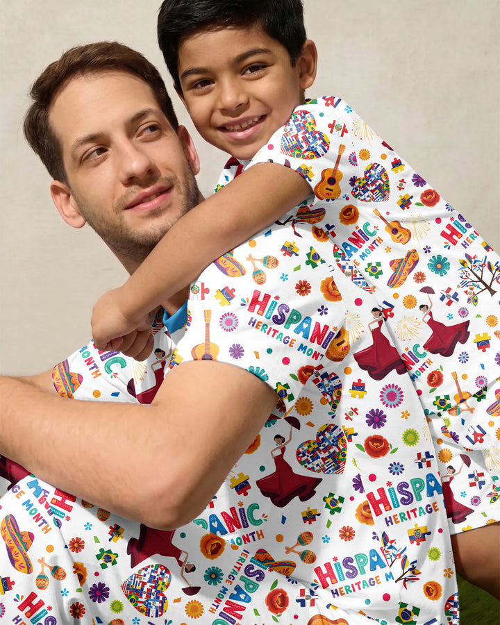 Fiesta Hispanic Heritage Month Bamboo Two Piece Short Sleeve Pajama Set