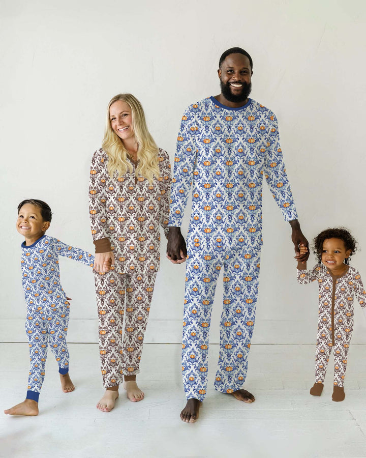 Pumpkin Toile Family Matching Bamboo Convertible Zippy