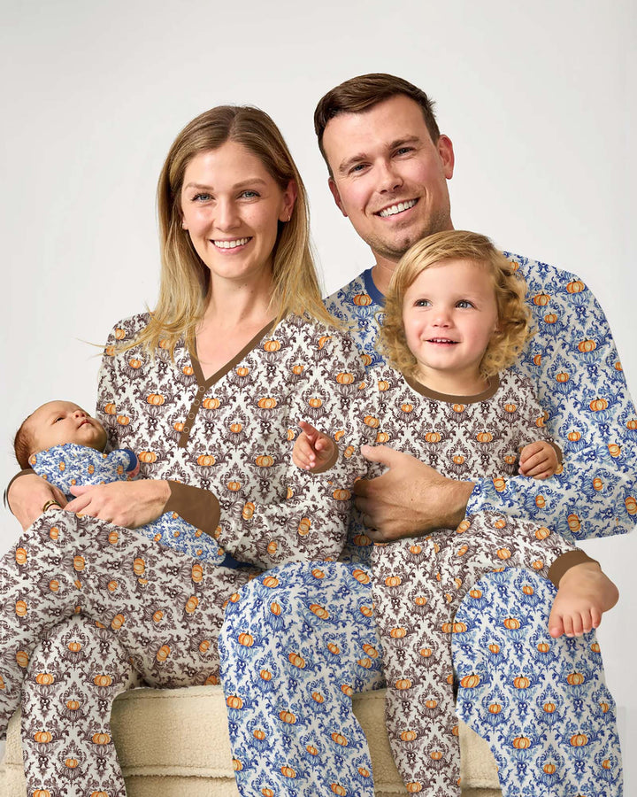 Pumpkin Toile Family Matching Bamboo Convertible Zippy