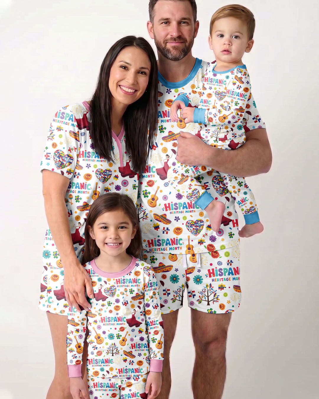 Fiesta Hispanic Heritage Month Bamboo Men Short Sleeve Short Pajama Set