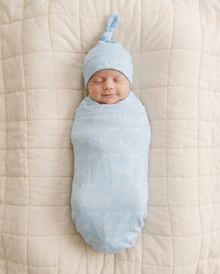 Personalized Baby Name Bamboo Swaddle Blanket