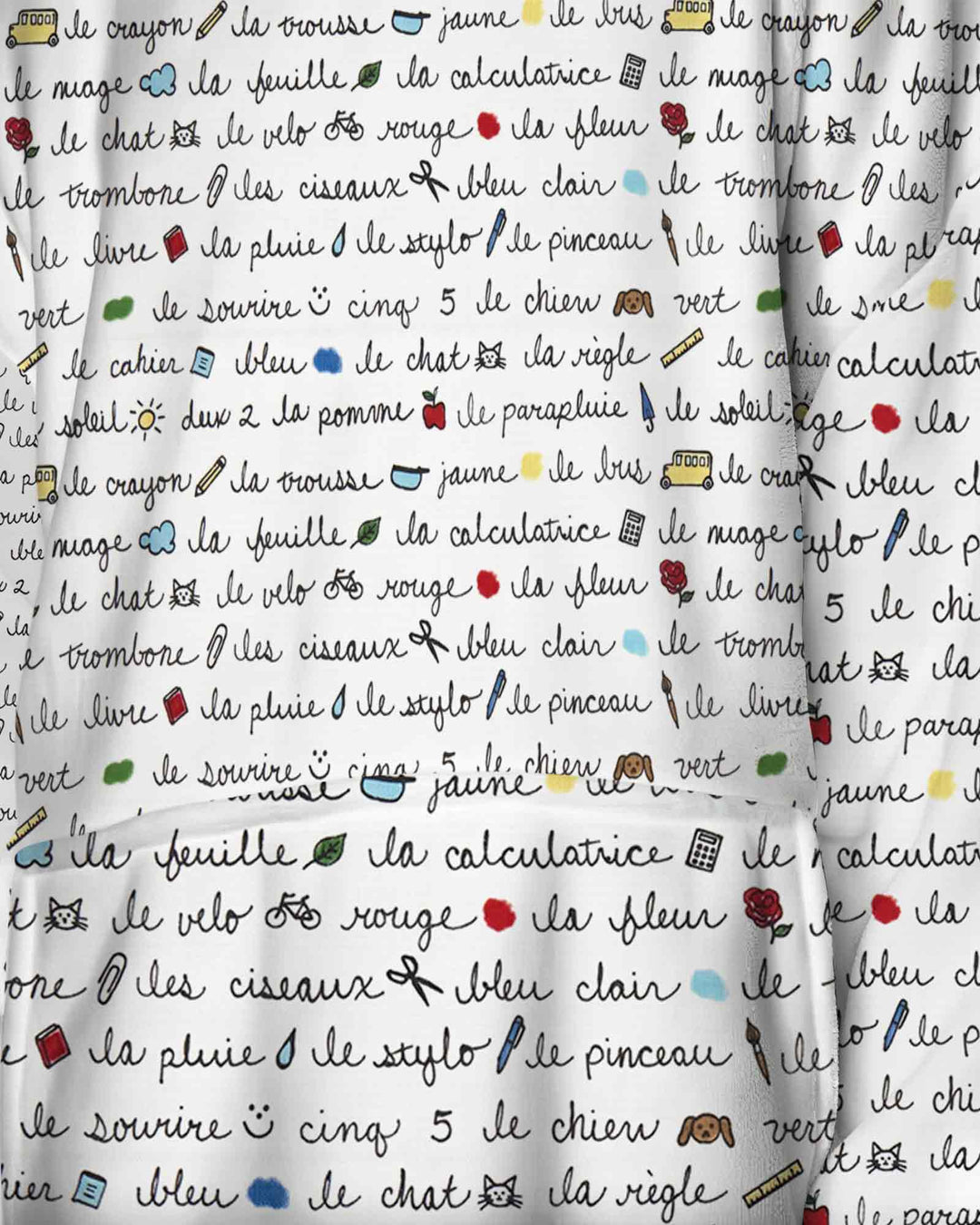 French Classroom Notes Bamboo Blanket Hoodie