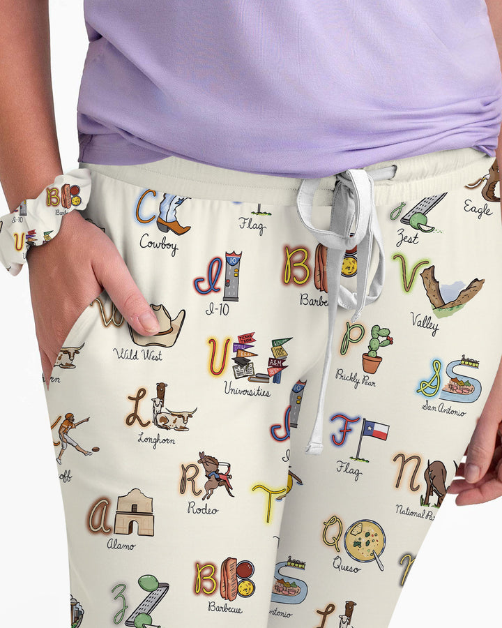 Texas Alphabet Bamboo Women Pajama Set